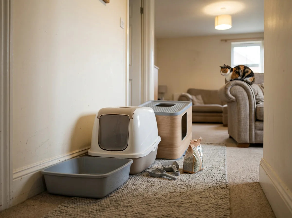 Multiple litter boxes