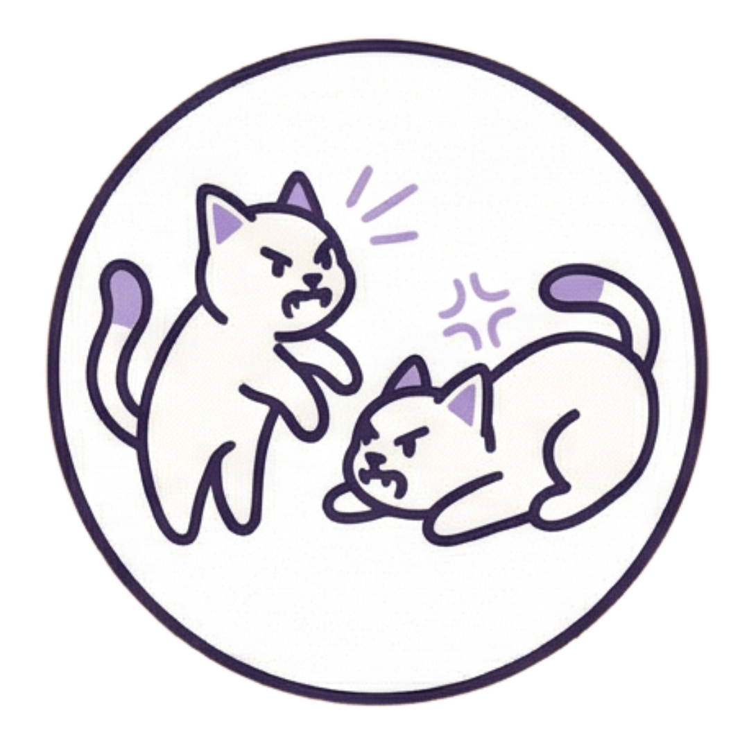 Cats fighting